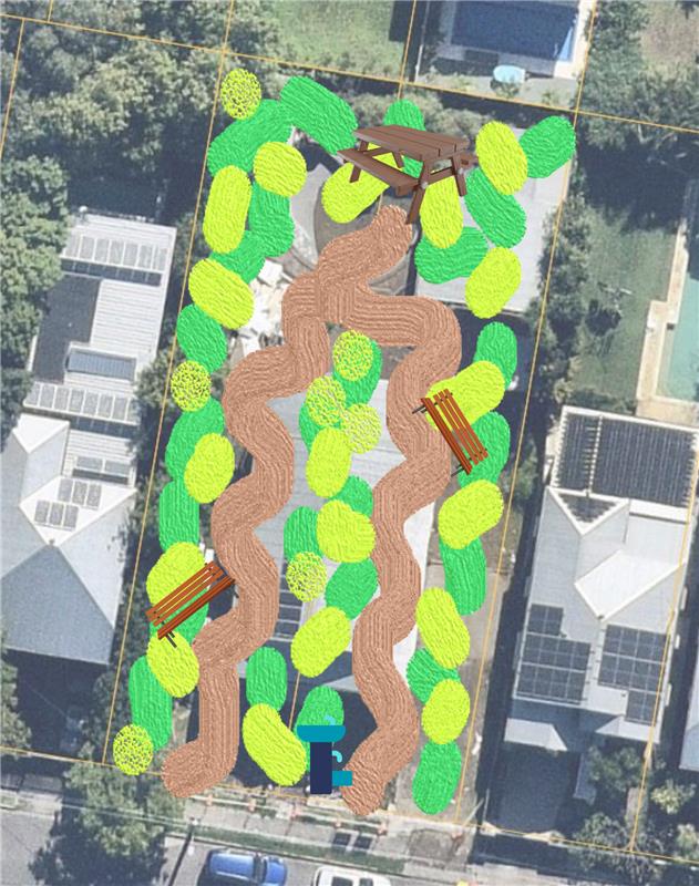 Image of proposed plan for 92 Ryan Street pocket park