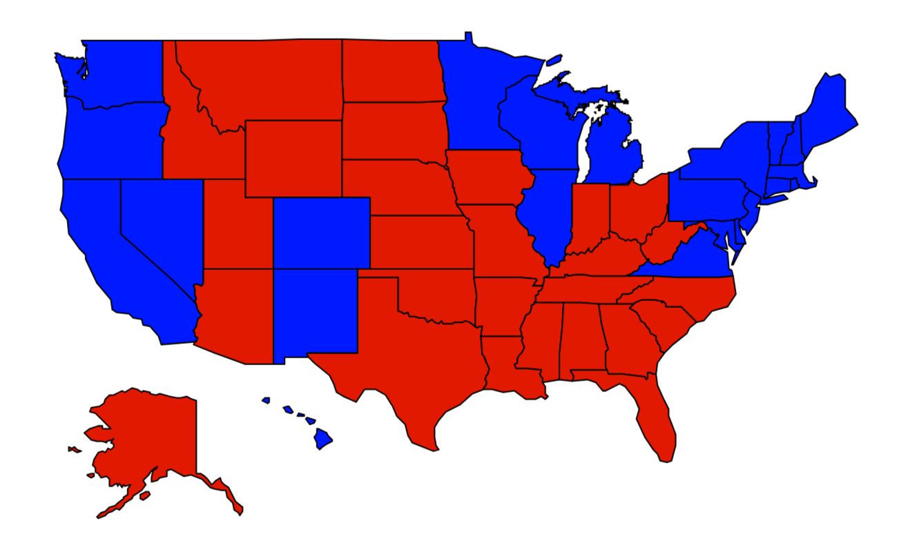 Who are Americans expecting to win in the battleground states?