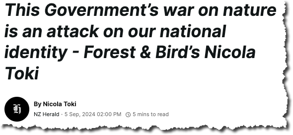 Forest and Bird op-ed