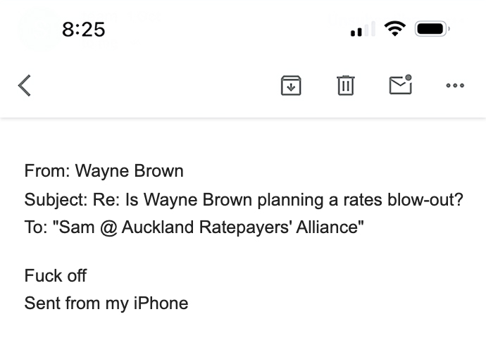 Wayne Brown Response