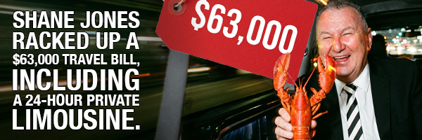 Shane Jones $63k travel splurge Shane Jones $63k travel splurge