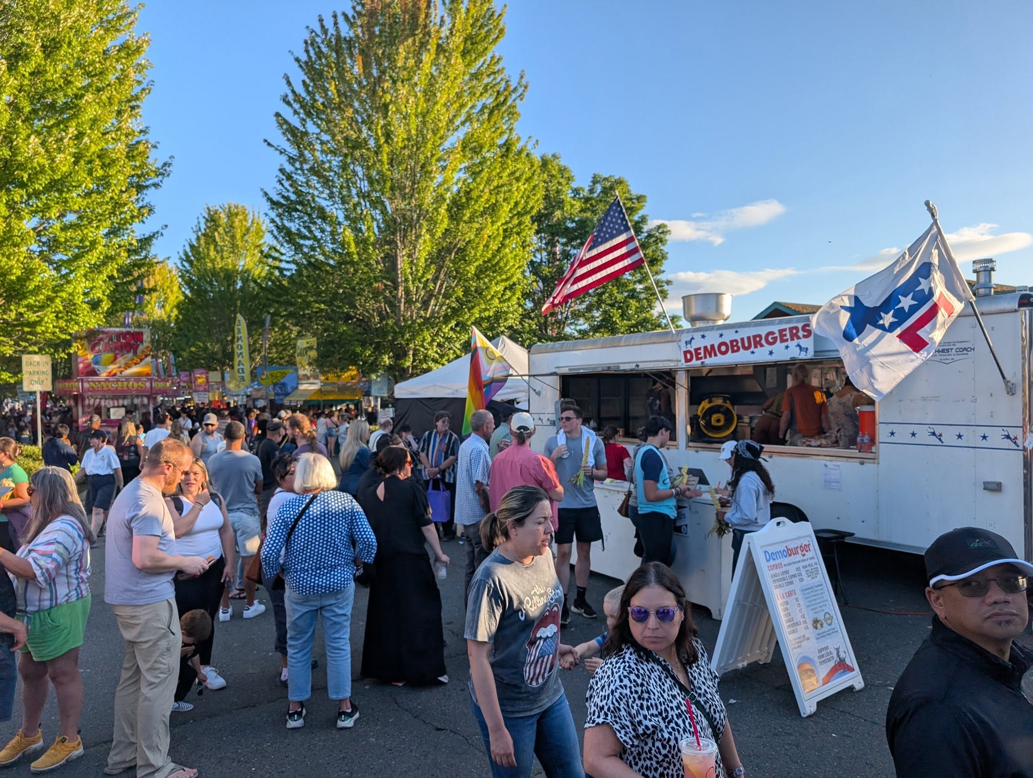 Neighbors participating in a Thurston County Democrats community activity