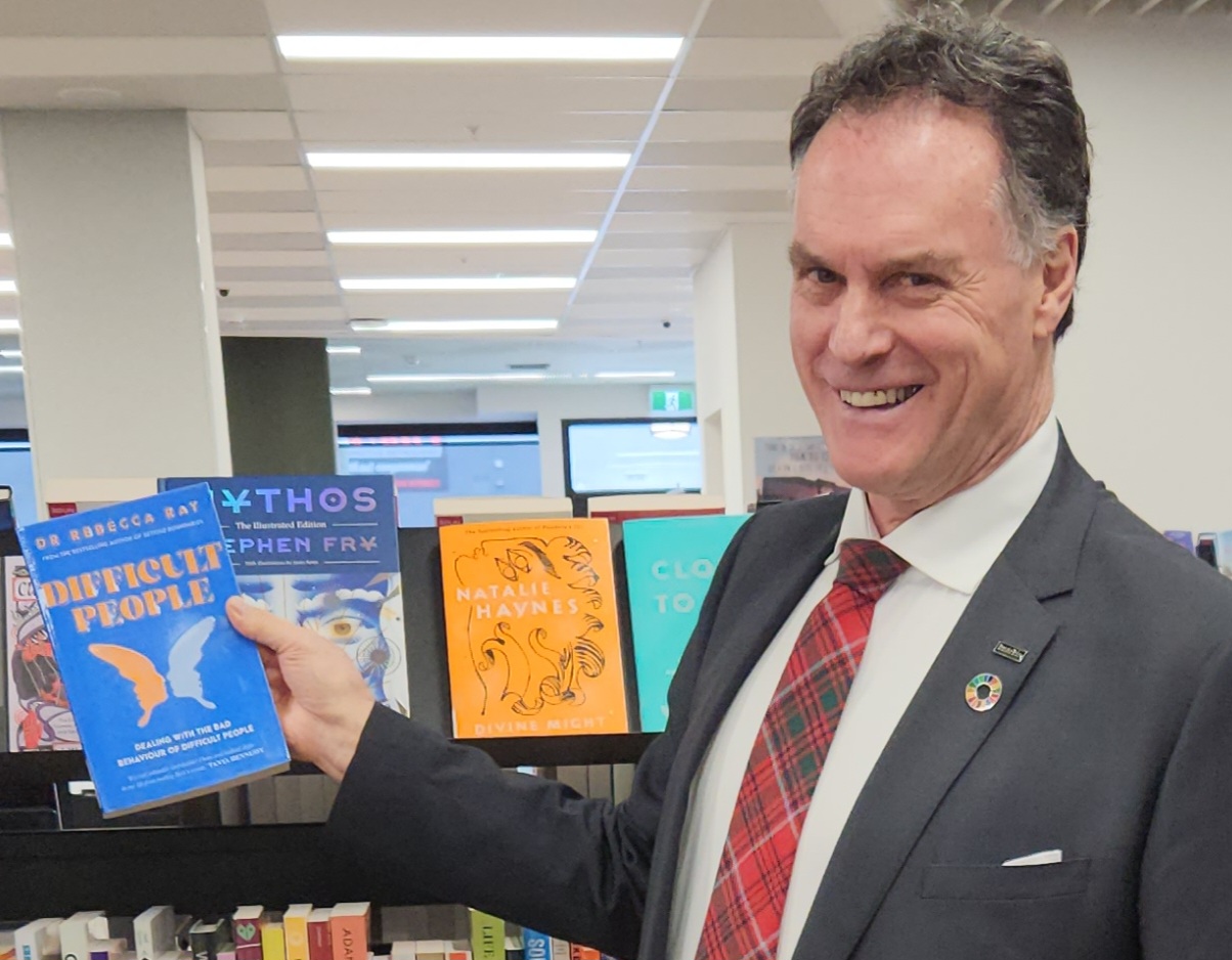 Dunedin Mayor Jules Radich at South Dunedin Community Library