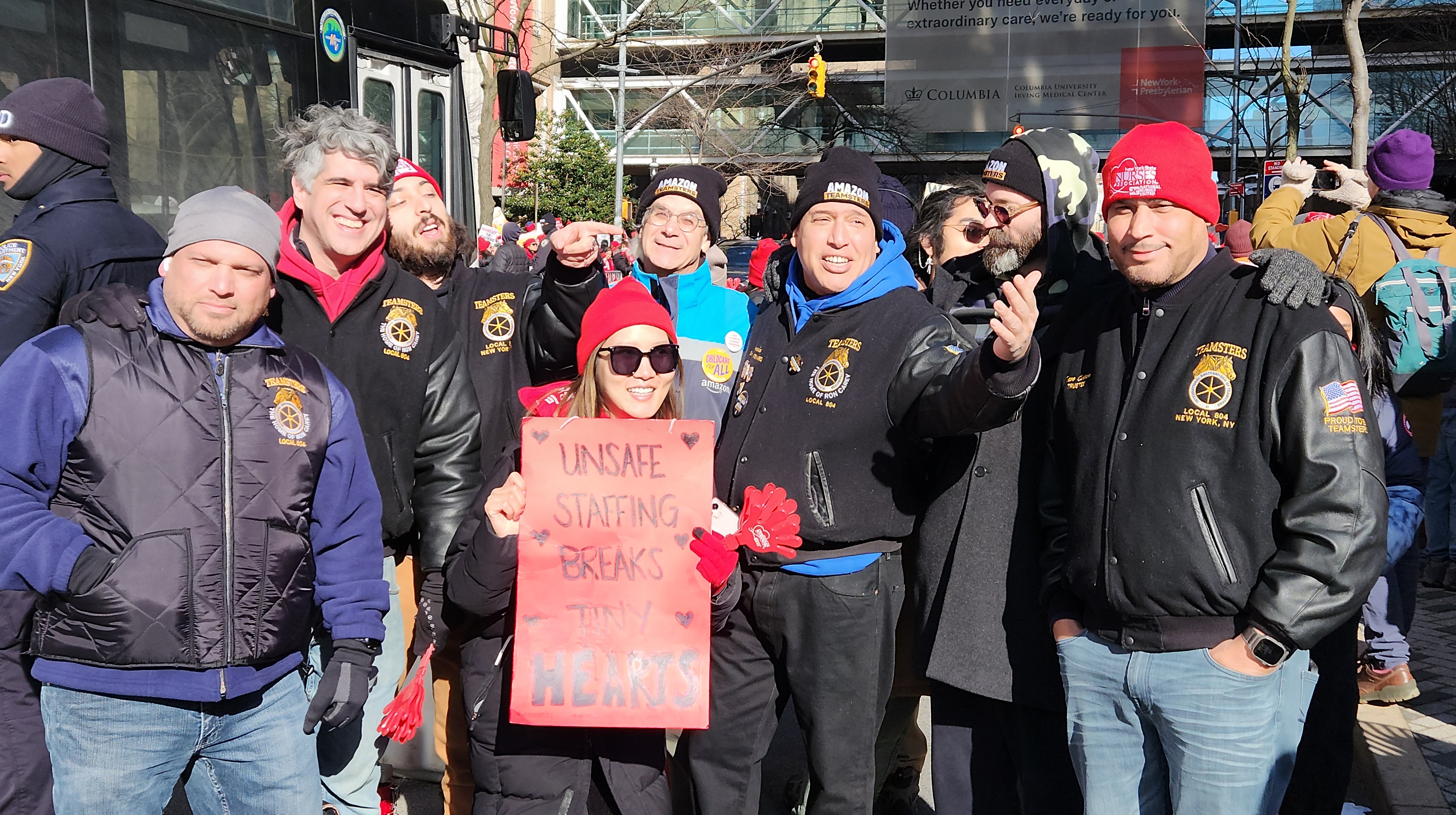 Teamsters support NYSNA picket line