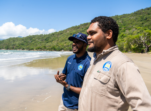 Malachai Ambrym-Cedrick & Stirling King, Gunggandji-Mandingalbay Yidinji Rangers, QLD. Photo: Annette Ruzicka.