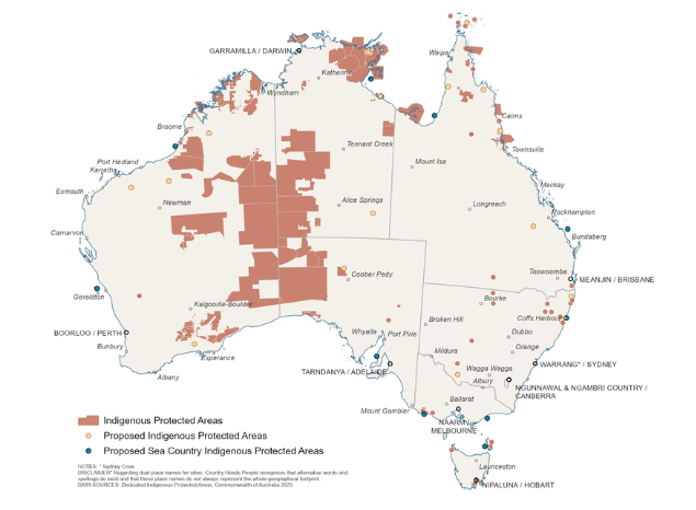 Indigenous Protected Areas Map, February 2026. Map: Country Needs People.