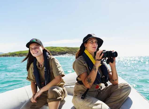 Gumbaynggirr Rangers Della Byrnes and Amanda Williams. Photo: Annette Ruzicka.