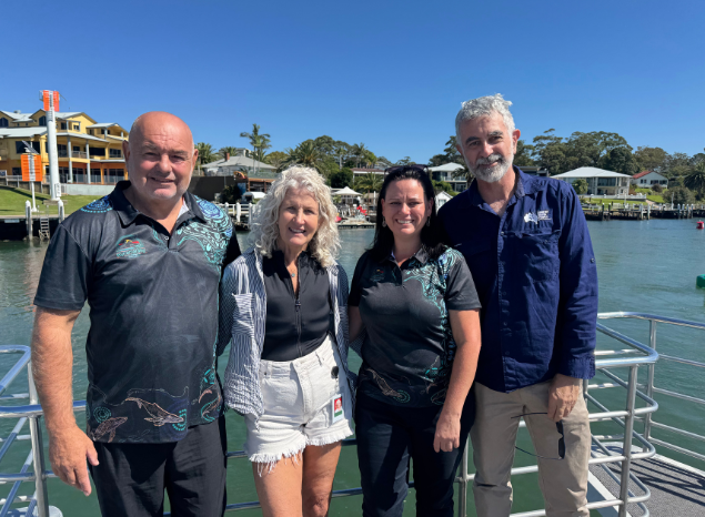 Ulladulla Ranger Launch. L to R: Noel 'Nook' Webster, MP for South Coast Liza Butler, Ulladulla LALC CEO Leanne Brook and CNP CEO Paddy O'Leary. Ulladulla Ranger Launch. L to R: Noel 'Nook' Webster, MP for South Coast Liza Butler, Ulladulla LALC CEO Leanne Brook and CNP CEO Paddy O'Leary.