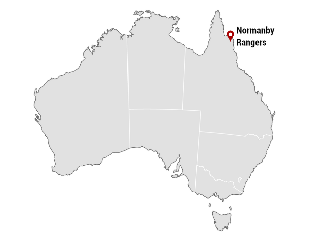 Normanby Rangers are based in the South Cape York Catchment Area, Queensland. Map: Country Needs People Normanby Rangers are based in the South Cape York Catchment Area, Queensland. Map: Country Needs People