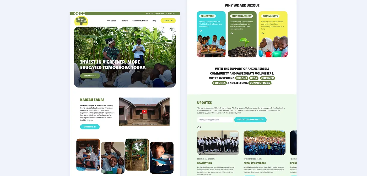 The Baobab Home - NationBuilder Website - The H Studio