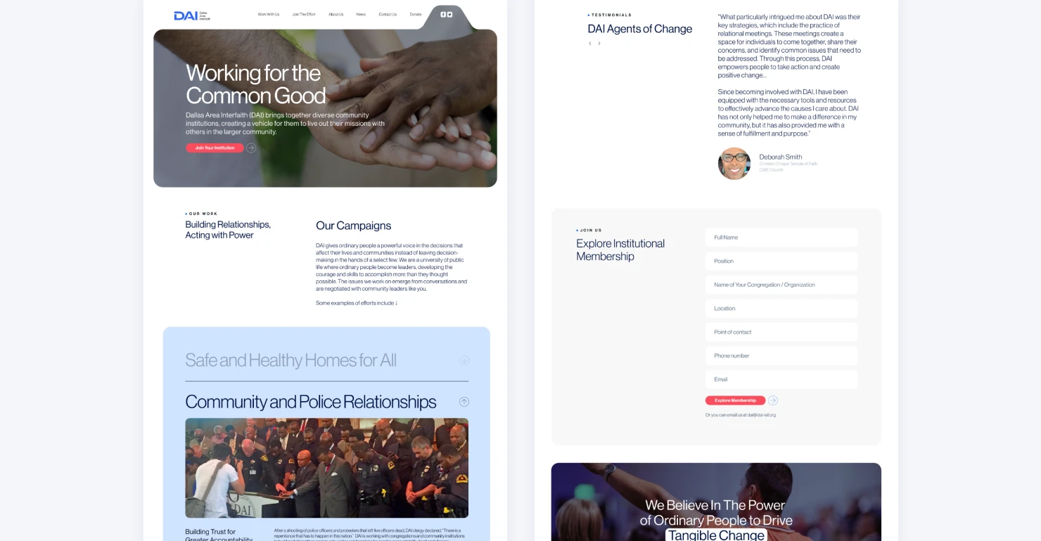 DAI - NationBuilder Website - The Hey Studio