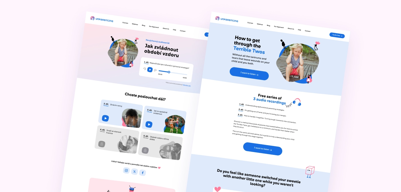 Unparenting - Website Design - The H Studio