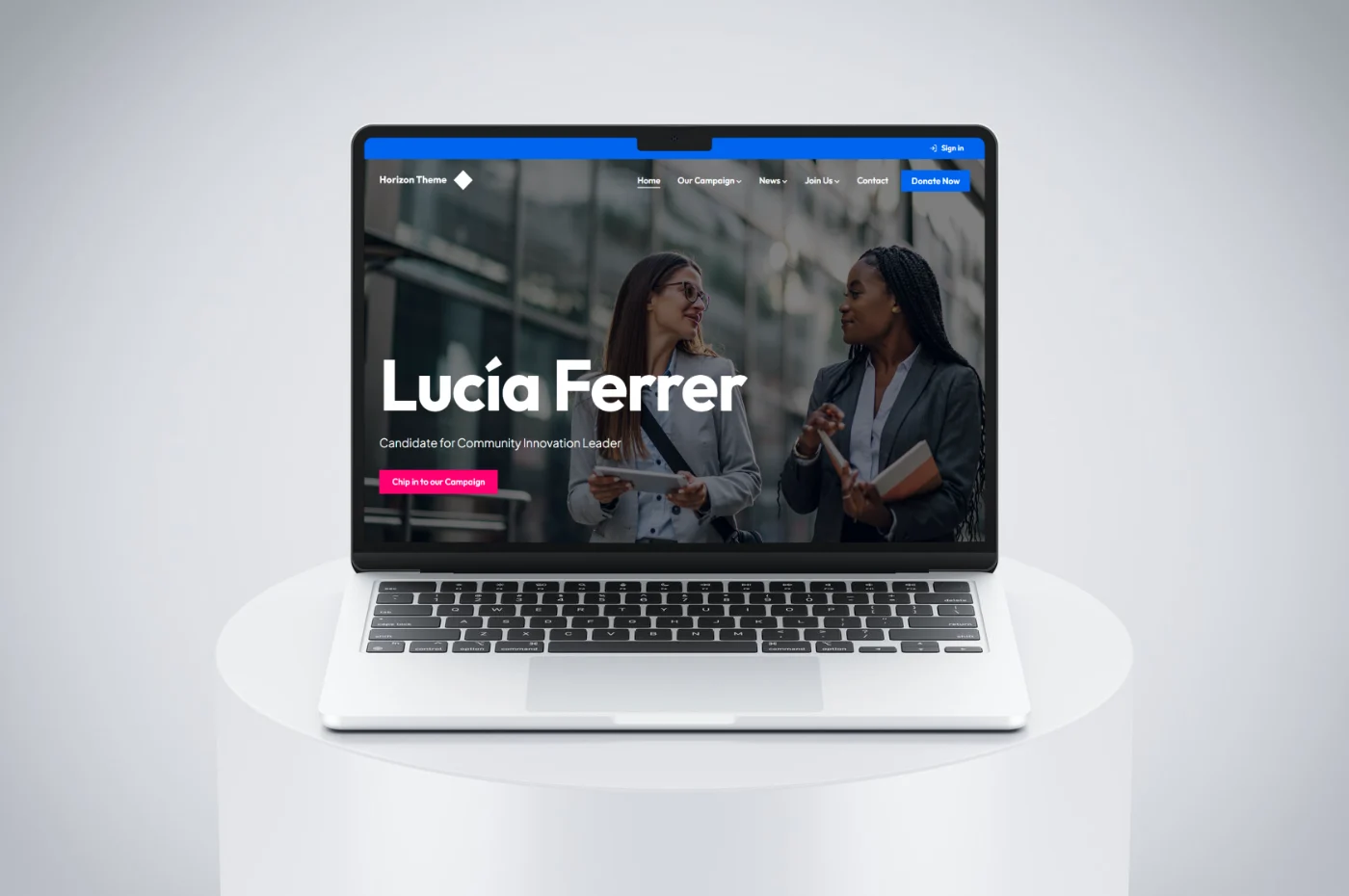 Screenshot of Horizon Theme - The Candidate project