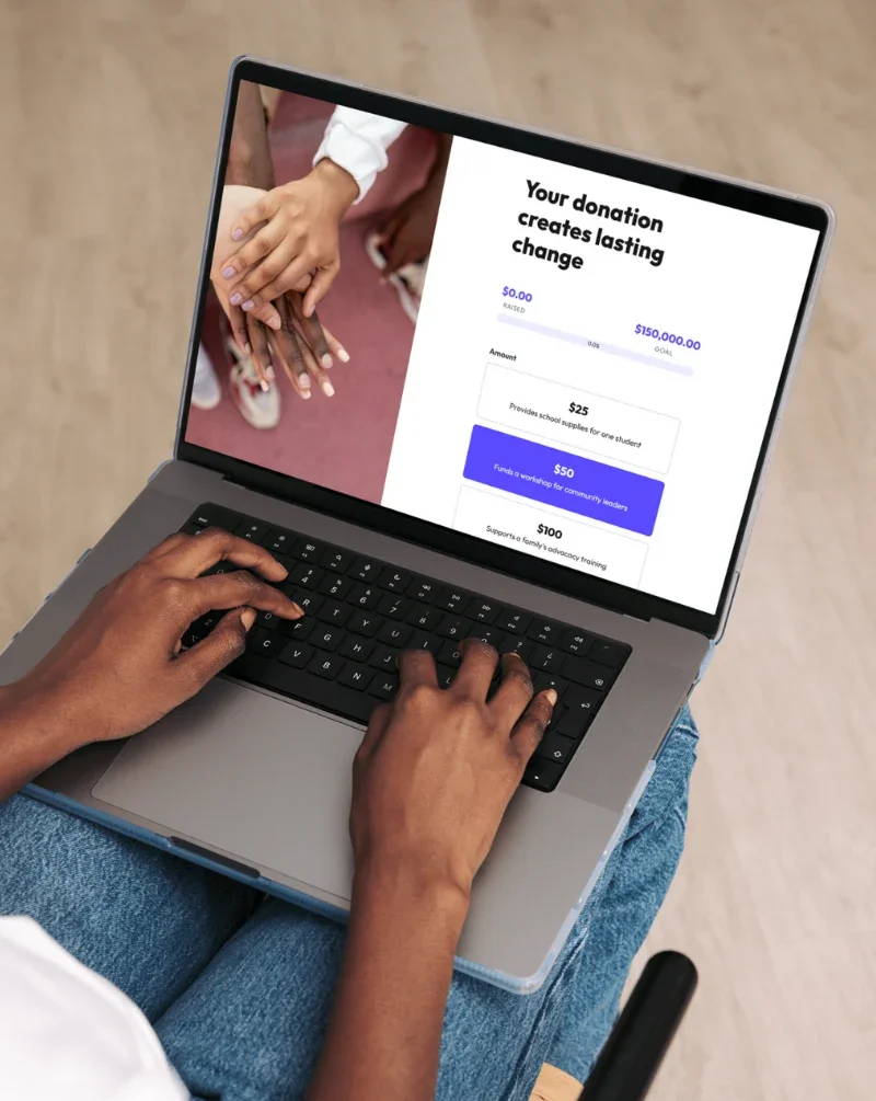 Donation page of the Horizon theme