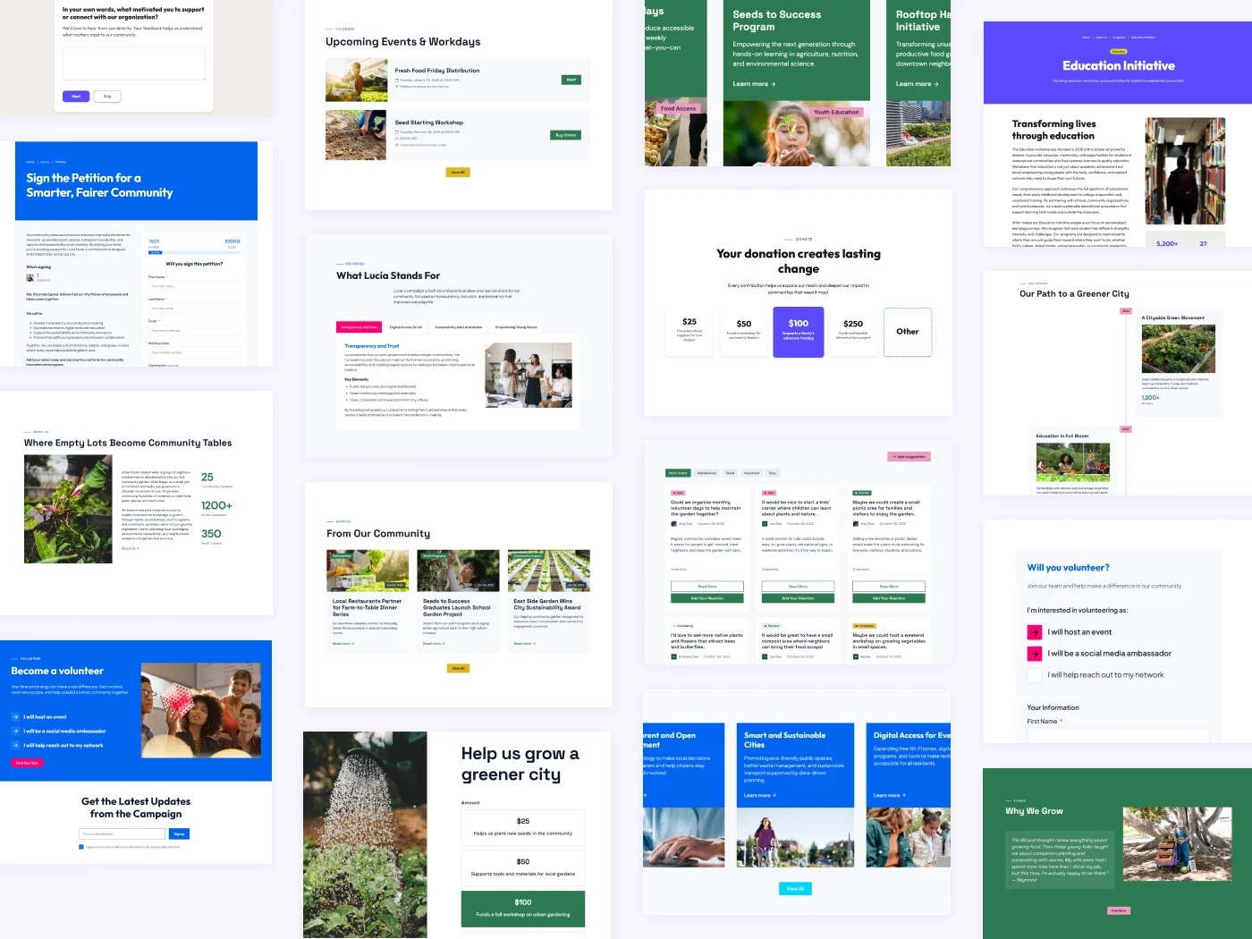 Horizon Theme screens