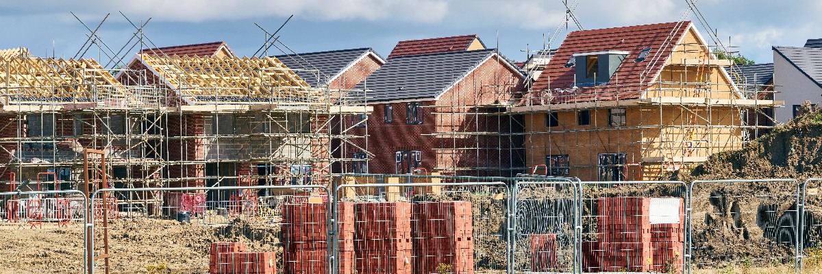 A housing estate under construction.