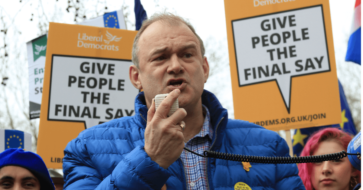 Ed Davey at a People's Vote March