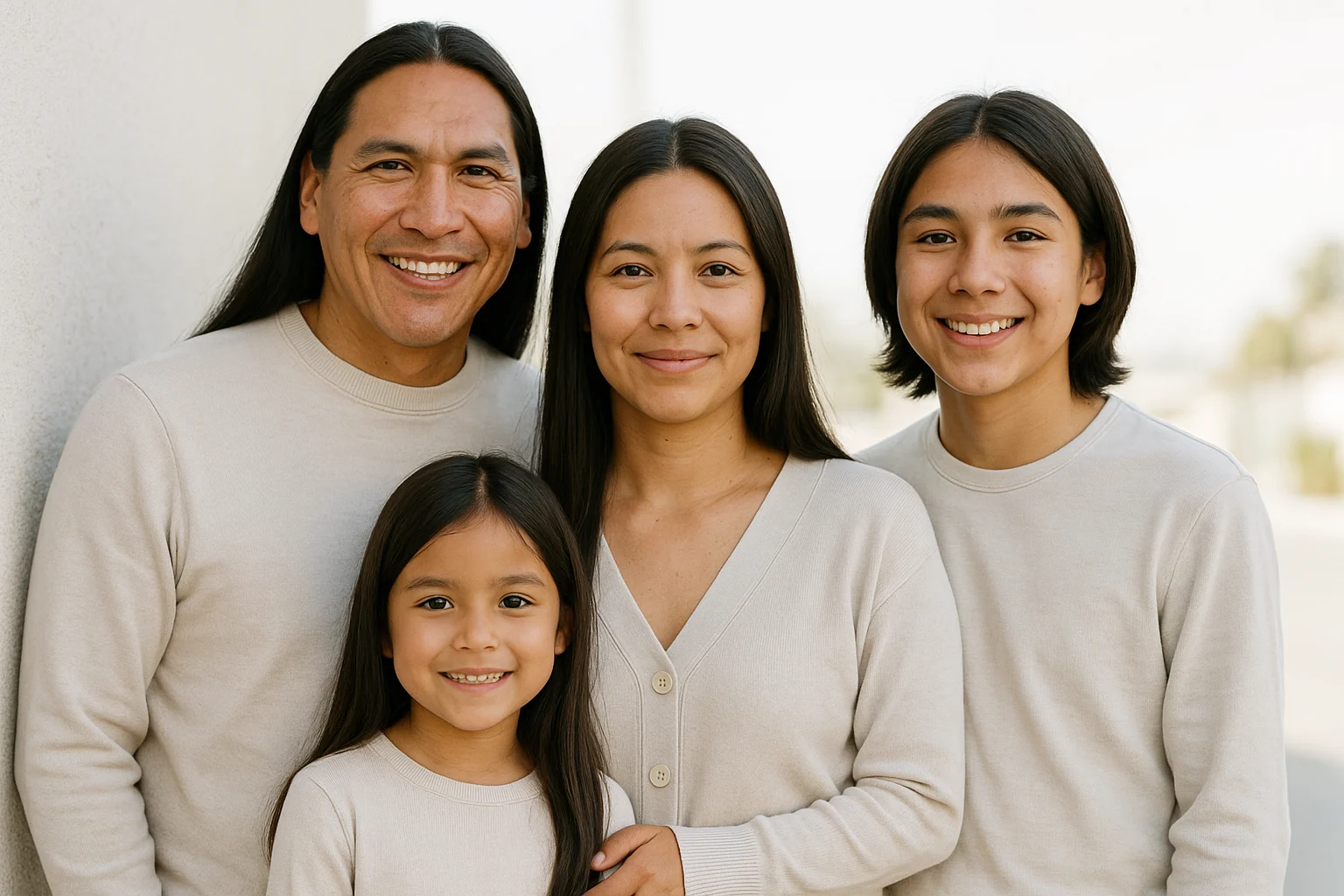 American Indian family