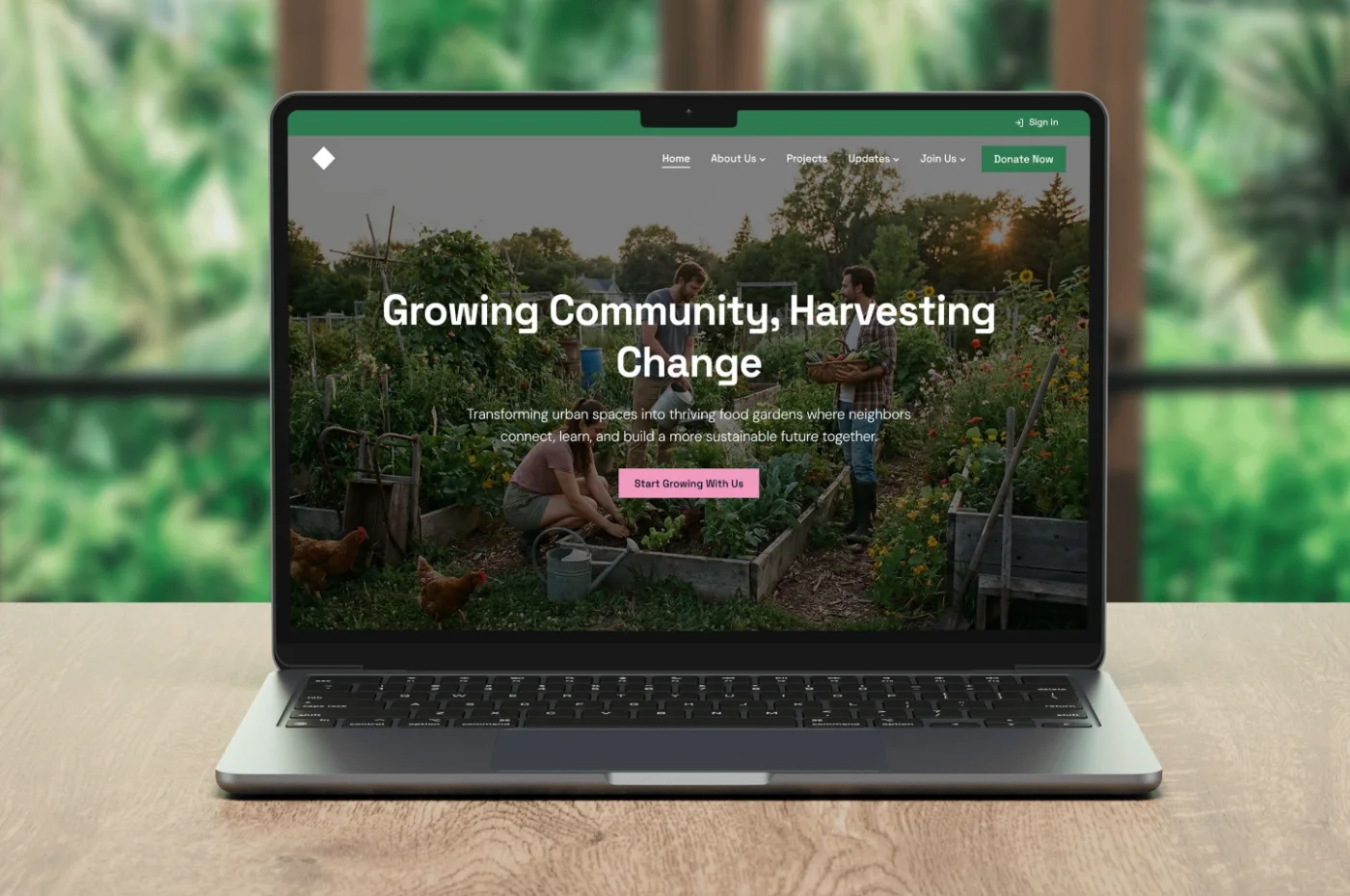 Screenshot of Horizon Theme - Garden project
