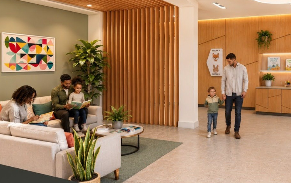 Architect's rendering of new childcare and social services facility, the Foundry