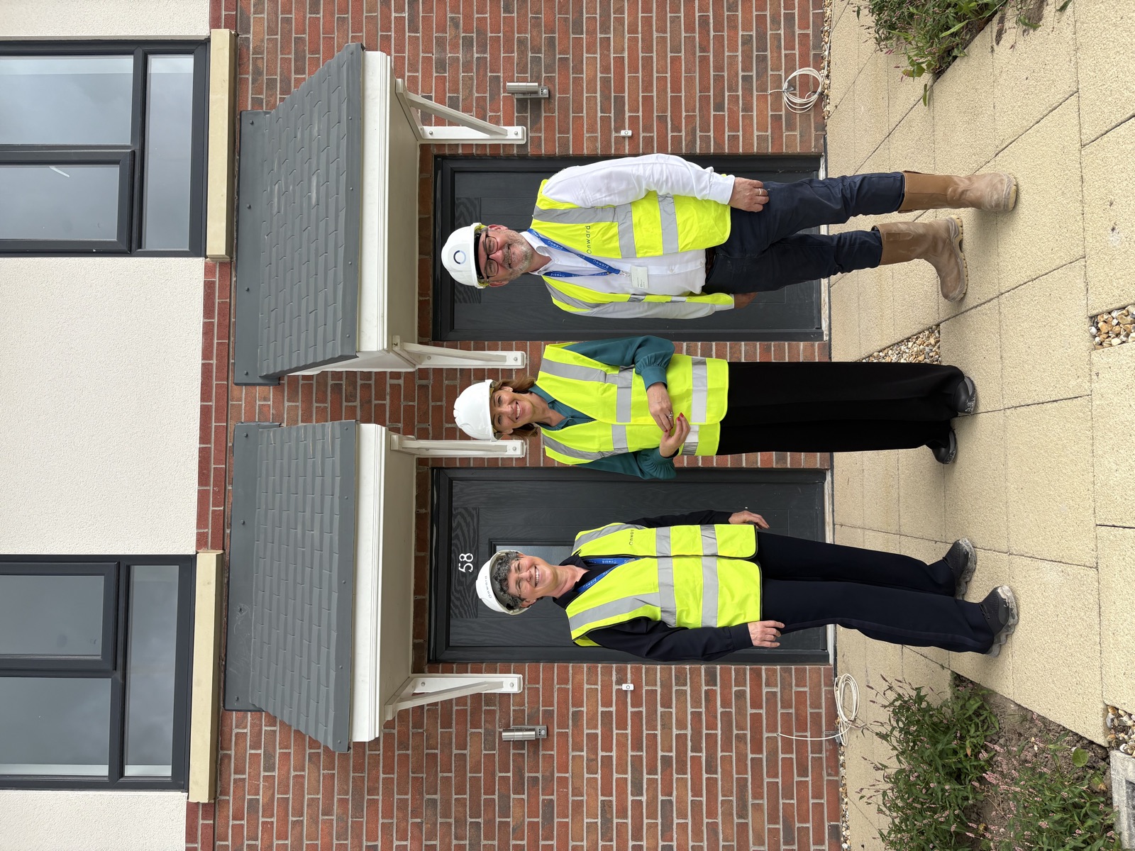 Sarah Pochin visiting a new housing development