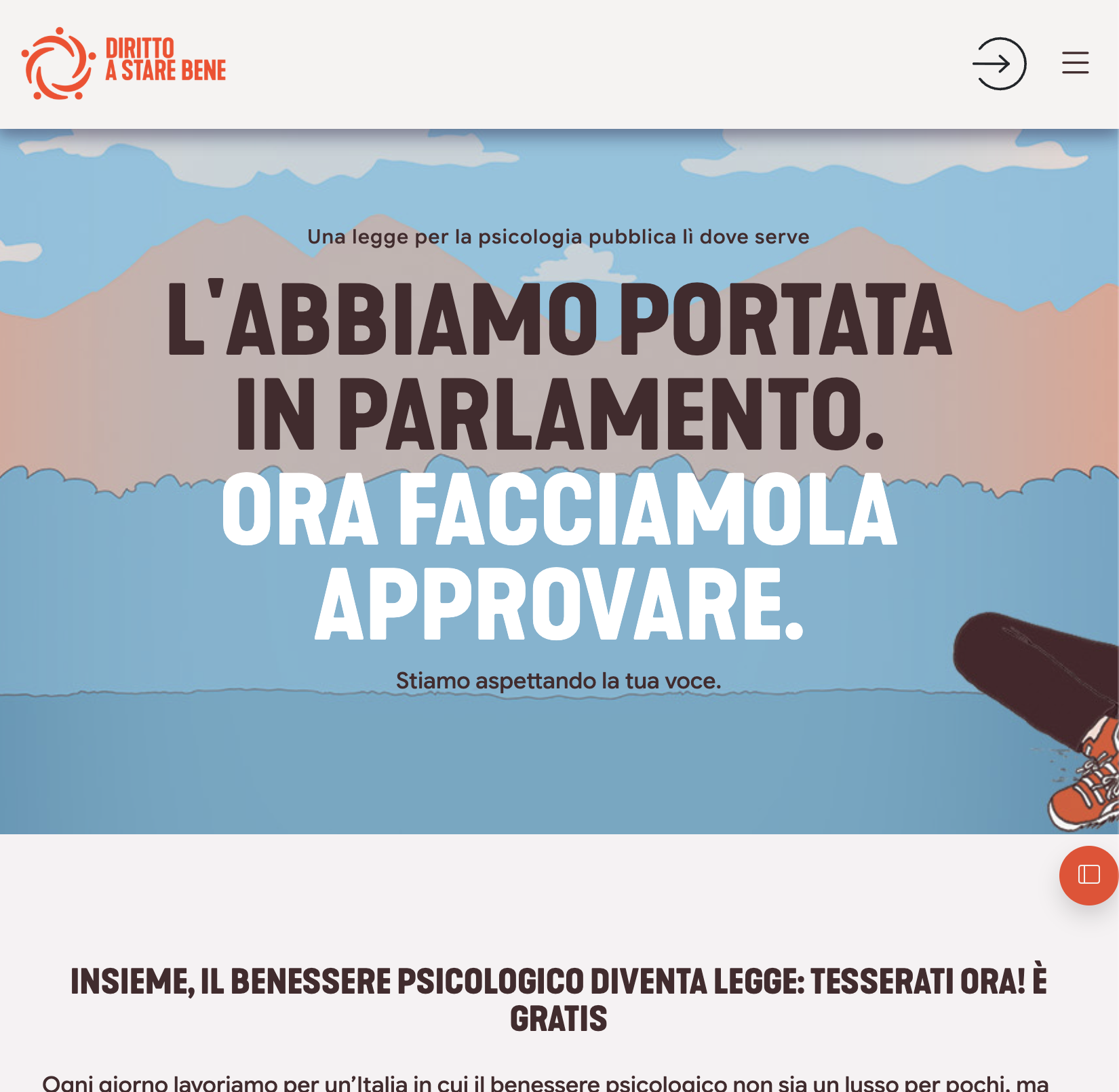 Preview of the Diritto a Stare Bene website