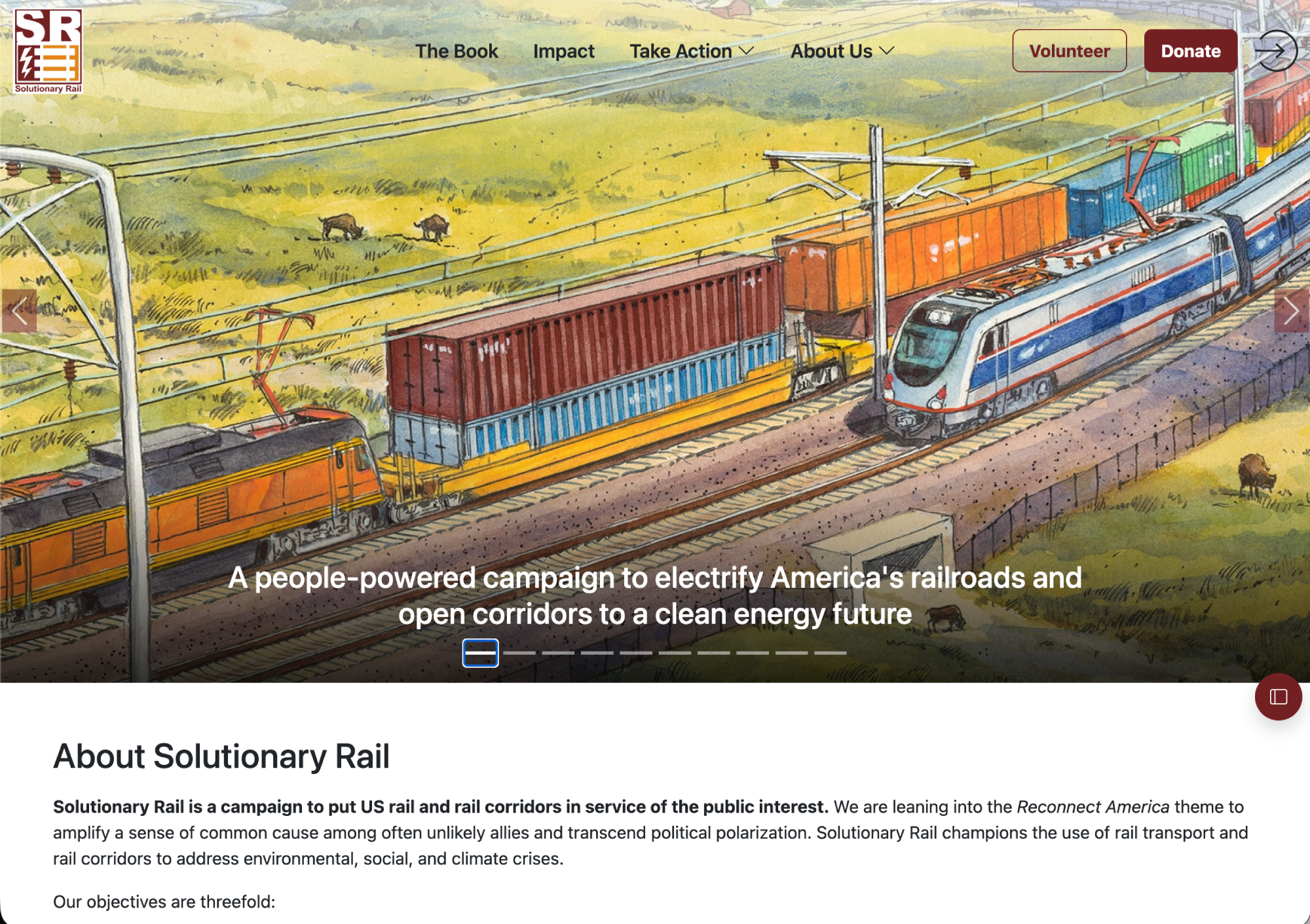 Preview of the Solutionary Rail website