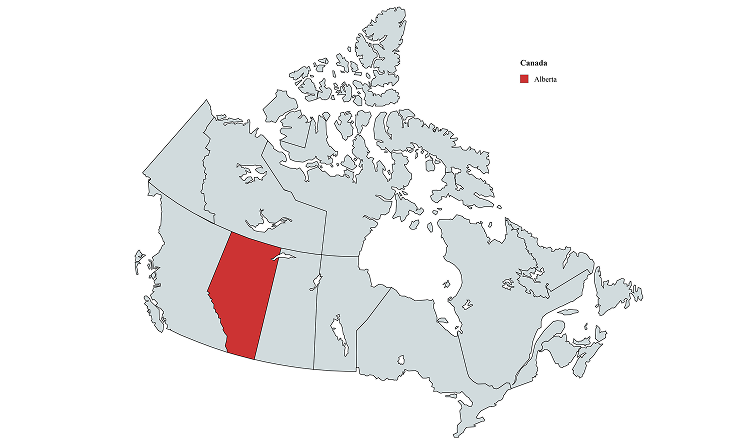 Map of Canada showing affiliate locations