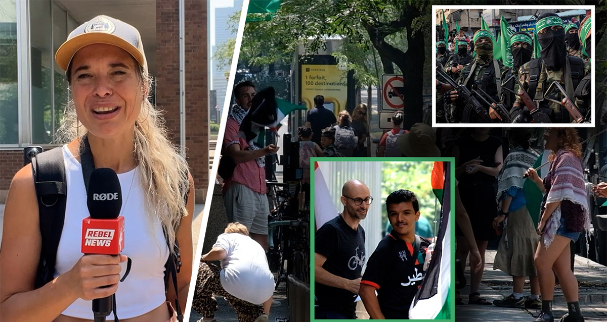 Radical leftists protest calling on Canada to take more Gaza refugees