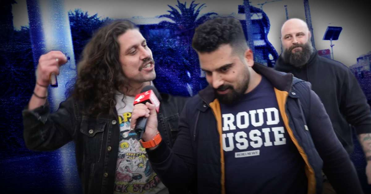 WATCH: ‘Free Palestine’ heckler MELTS DOWN when pressed by Avi Yemini