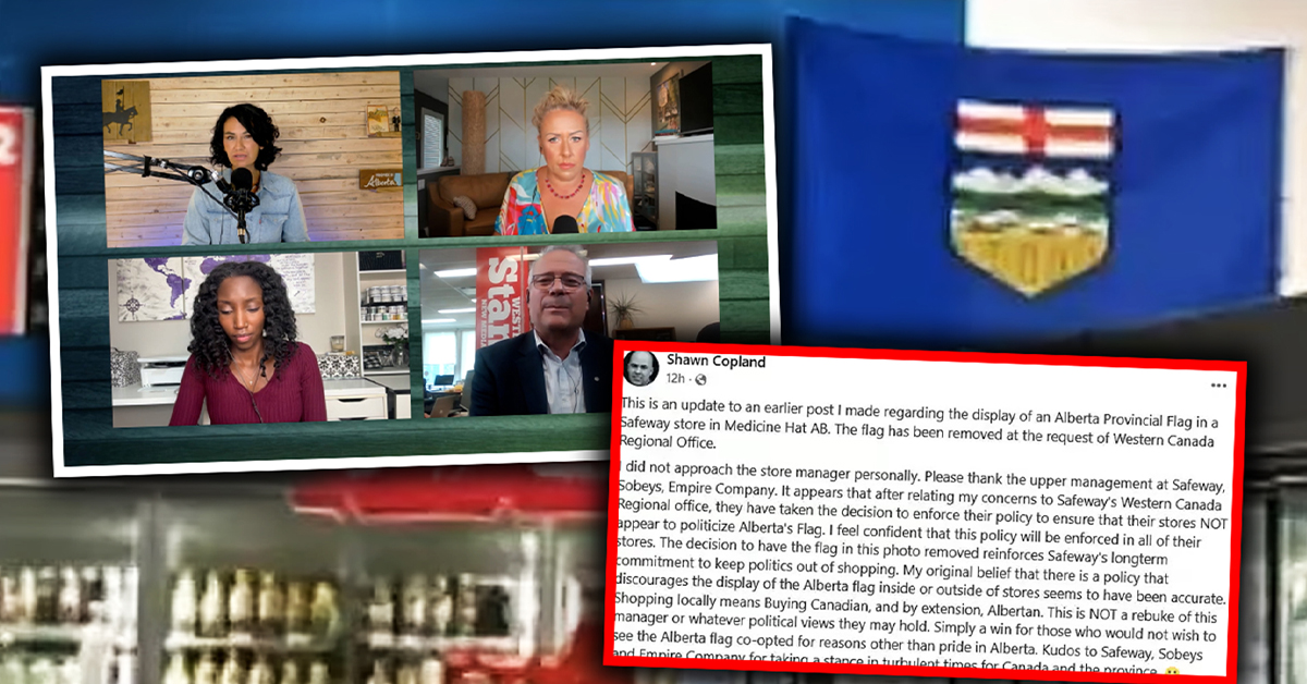 Safeway grocery store puts Alberta flag back up after brief backlash