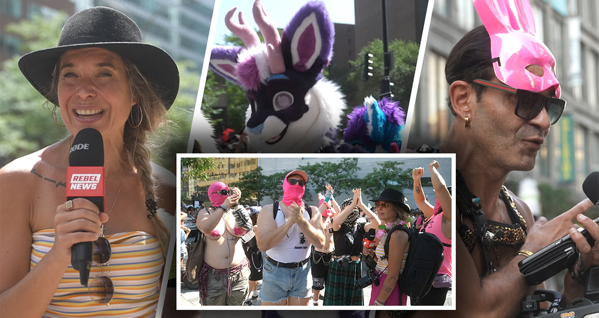 Far-left thugs try to block Rebel News coverage of Montreal Pride parade
