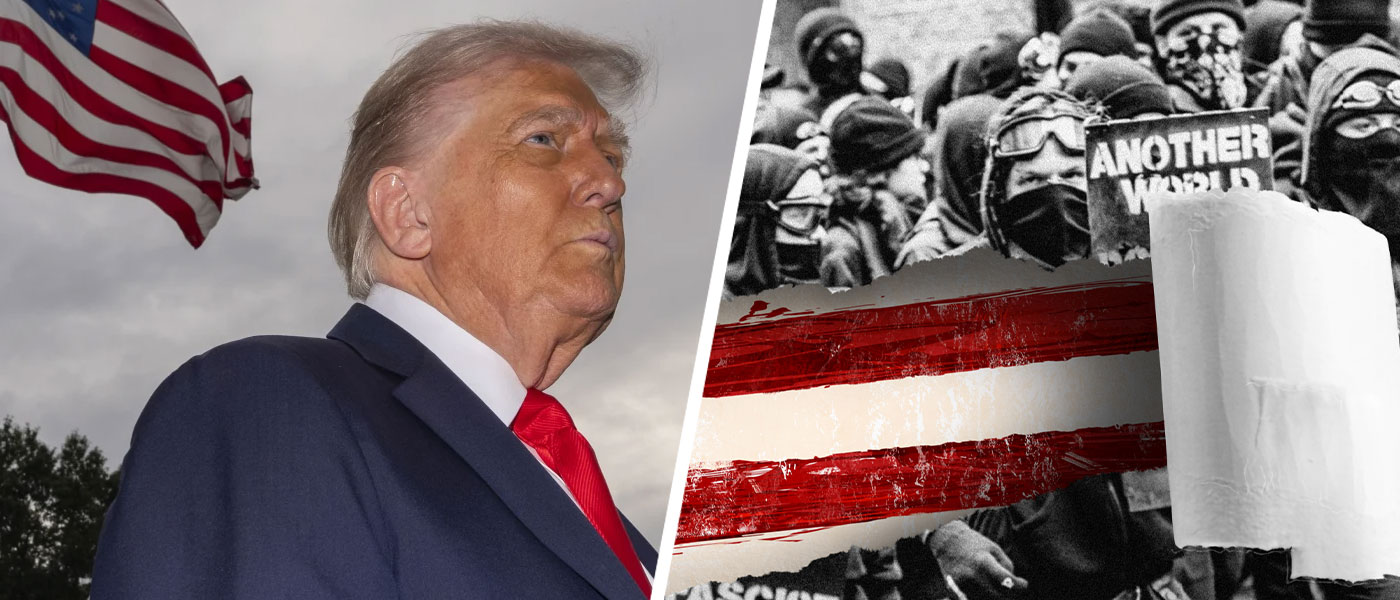 Donald Trump is escalating threats to crack down on the violent radical left. AP 