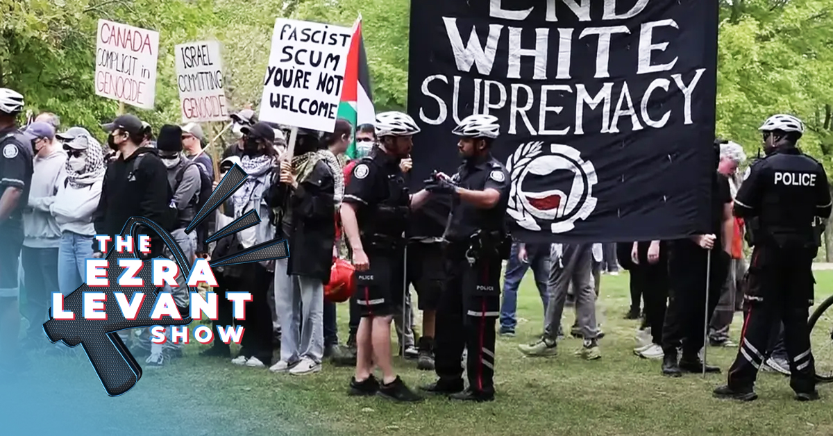 Antifa swarm pro-Canada demonstrators in Toronto