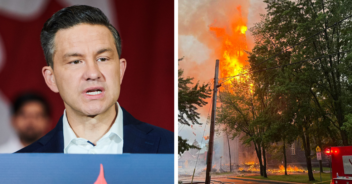 The Canadian Press / Sammy Kogan (left) and Facebook / Ville de Saint-Ours (right