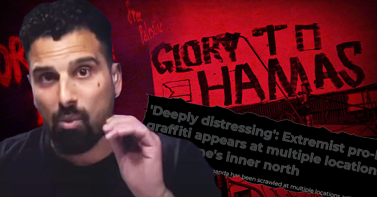 SHOCKING: Melbourne graffiti GLORIFIES Hamas on Oct 7 anniversary