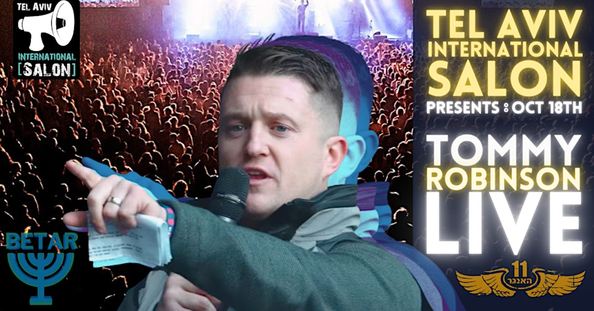 🔴 Tommy Robinson’s explosive first speech in Israel — LIVE with Avi Yemini