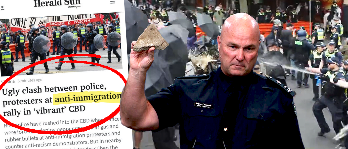 Media reports initially misled readers about the violent left-wing counter-protests.