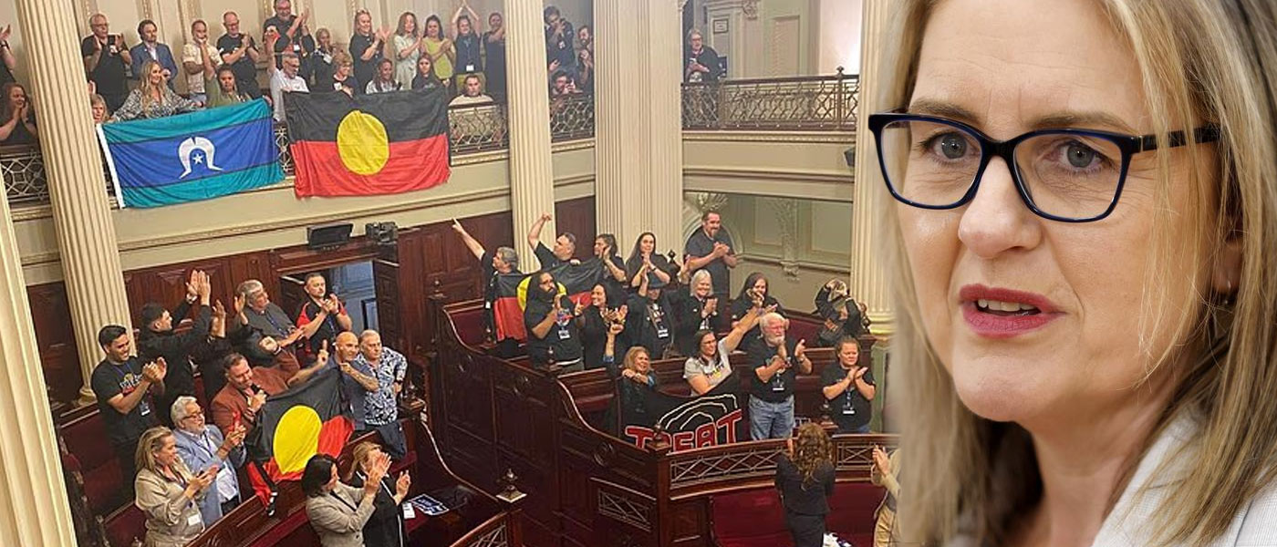 Celebrations erupted after the bill cleared parliament. / Digital image