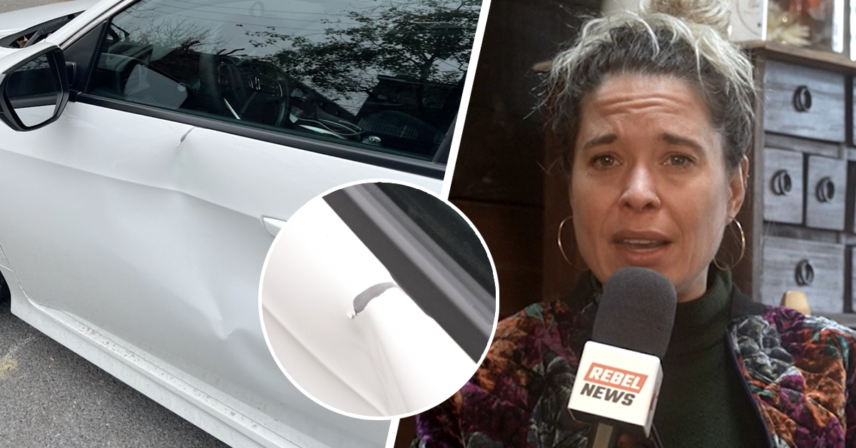 Montreal thug smashes Rebel journalist's car while reporting!