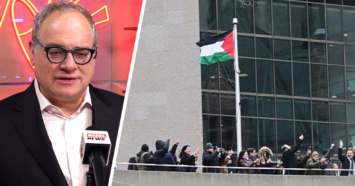 Palestinian flag raising, protesters march through Jewish neighbourhood: Ezra Levant reacts