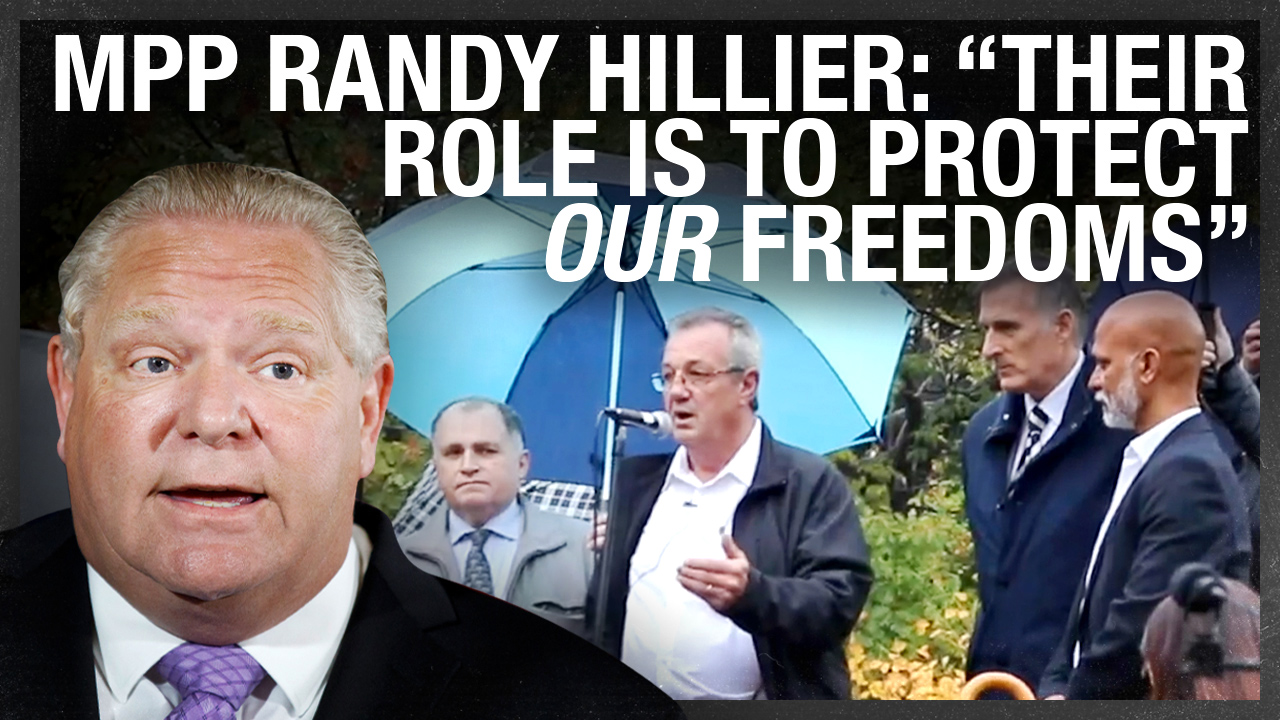 MPP Randy Hillier DARES Doug Ford to send police to arrest him for