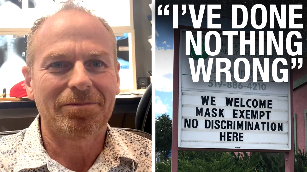 Chiropractor facing formal COMPLAINT for sign welcoming mask exempt patients