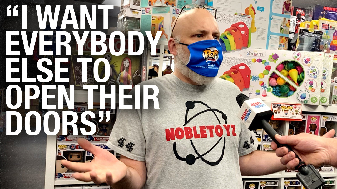 “Screw this, let's do it!”: Small toy store REOPENS, defying Peel Region lockdown