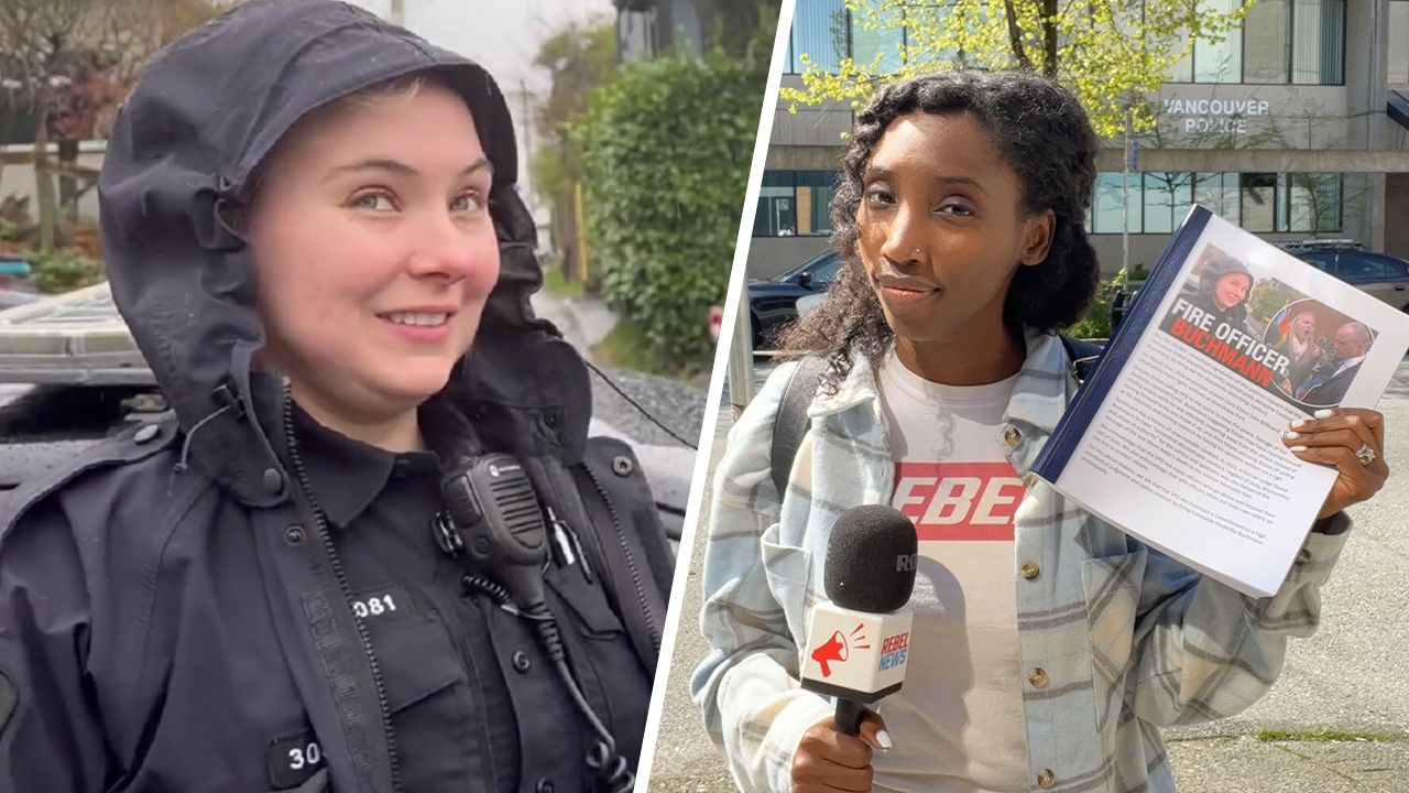 Petition with nearly 20,000 signatures and complaint filed for VPD officer who smiled while trans activists attacked Billboard Chris