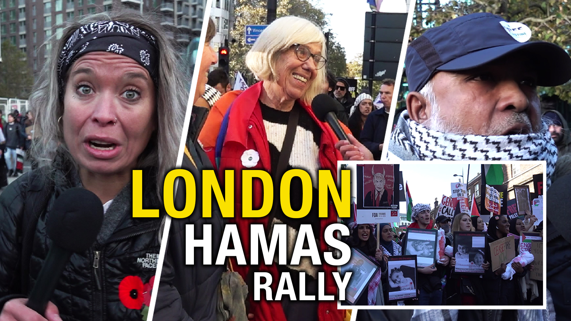 Hamas supporters take over streets of London for anti-Israel rally on Remembrance Day