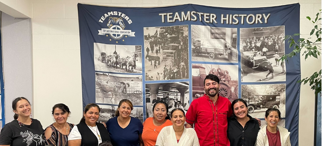 ALFA Cooperative Law Center Staff members Ricardo and Itzel embrace with members of the ALFA Cooperative