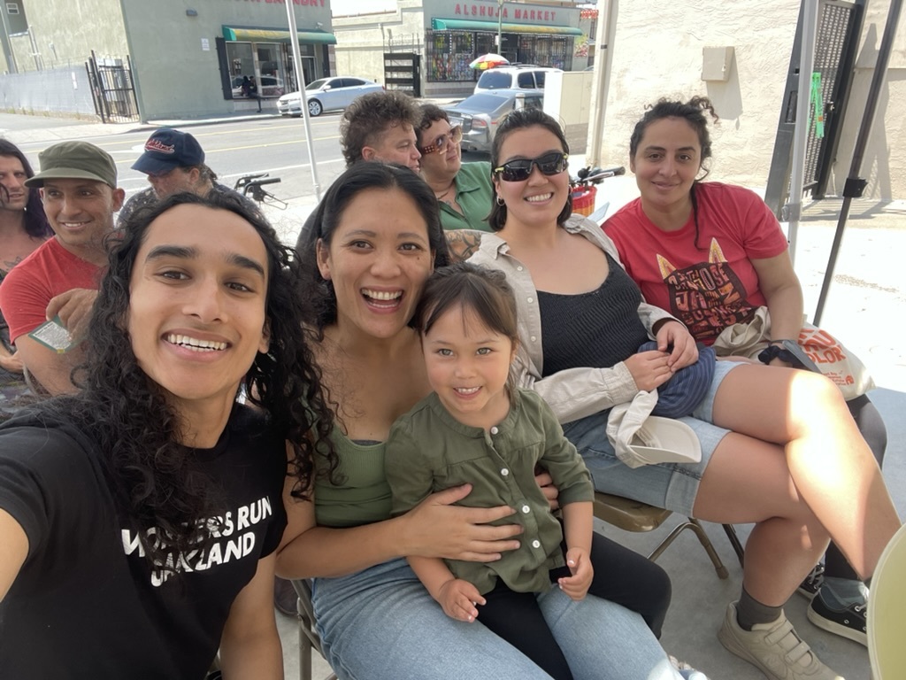 Law Center staff smile and take a selfie at the Liberation Easement ceremony