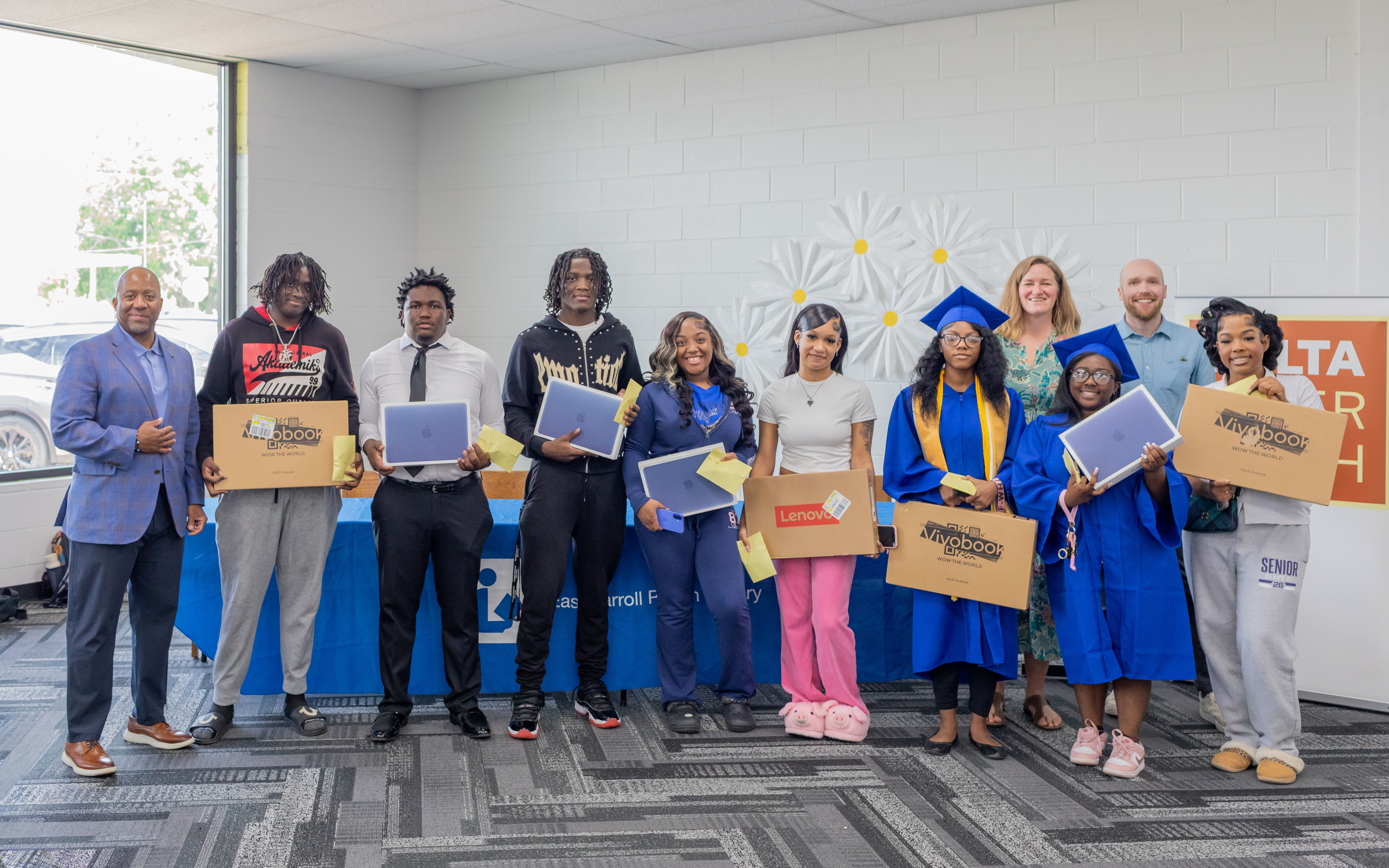 East Carroll Parish graduating seniors with new computers