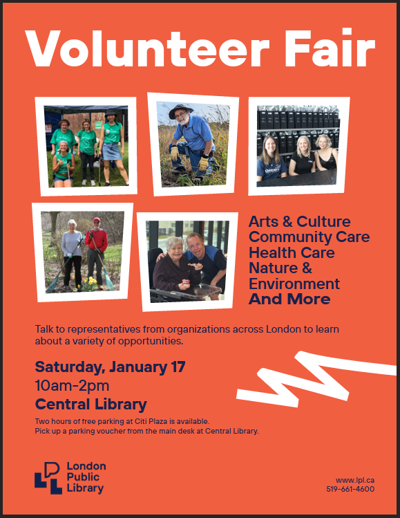 London Public Library Volunteer Fair Poster